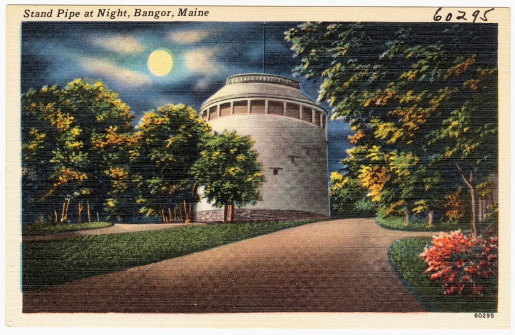 Bangor Standpipe postcard, historic
